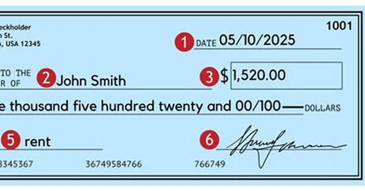 Written Check Example