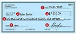 Written Check Example