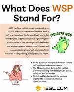 Wsp Meaning