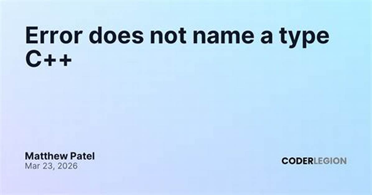 "X Does Not Name a Type" Error in C++