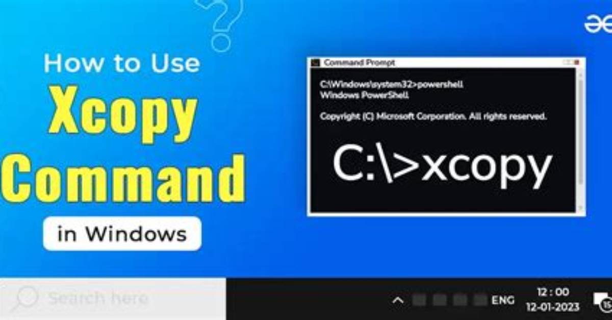 Xcopy Command Options