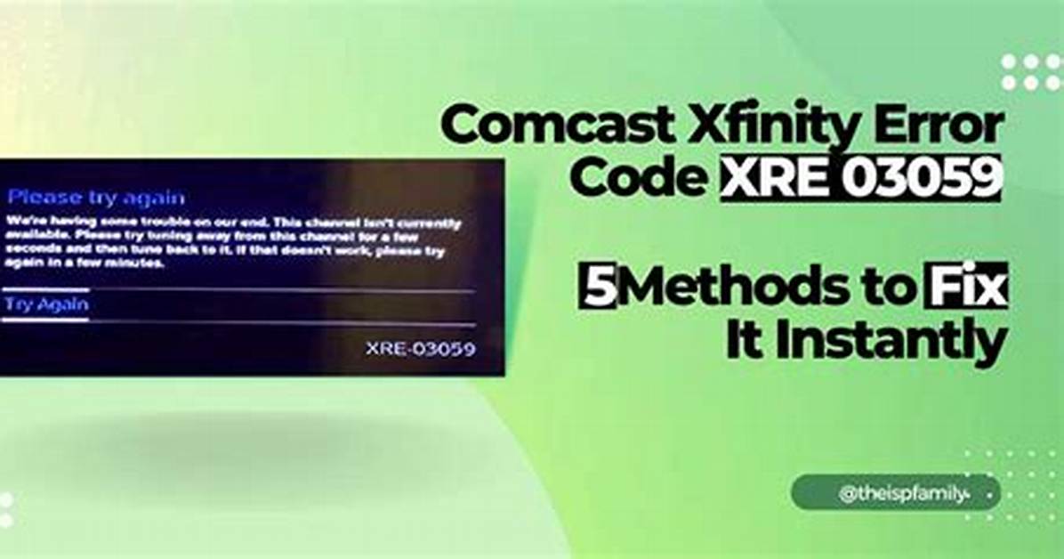 Xfinity Error Codes