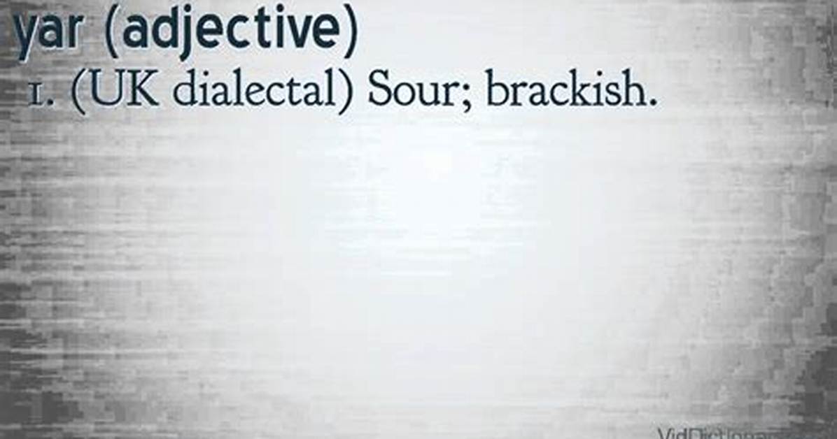 Yar Definition