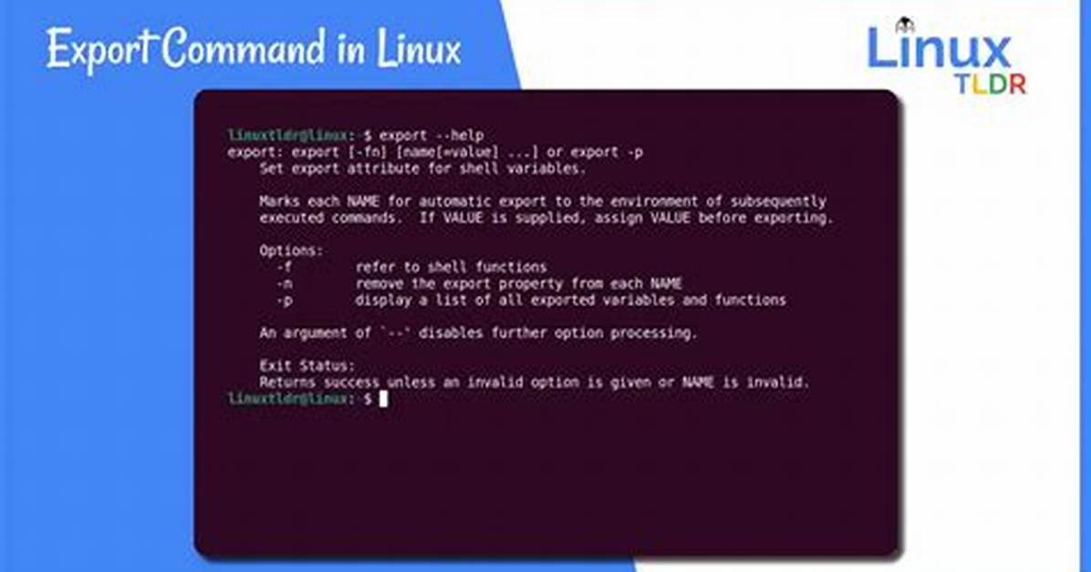 You Asked: What Does Export Command Do in Linux?