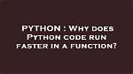 Your Question: Does Python Run Faster on Linux?