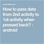 Your Question: How Pass Data from Activity to Services in Android?