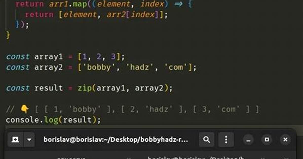 Zip Arrays in Javascript?