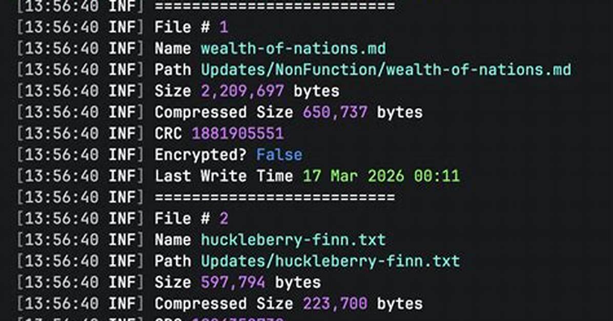 Zip File with Metadata?