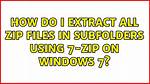 Zip Subfolders Using Zipoutputstream