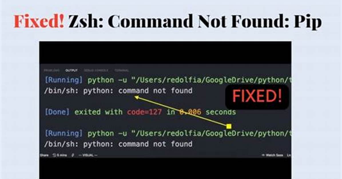 Zsh Command Cannot Found Pip
